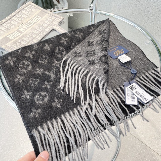 LV專櫃新品路易威登經典LV圖案頂級羊絨長巾 mmyj1451